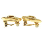 Chanel CC Logo Round Earrings Gold — view 4