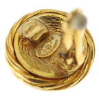 Chanel CC Logo Round Earrings Gold — view 5