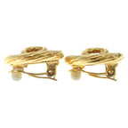 Chanel CC Logo Round Earrings Gold — view 3