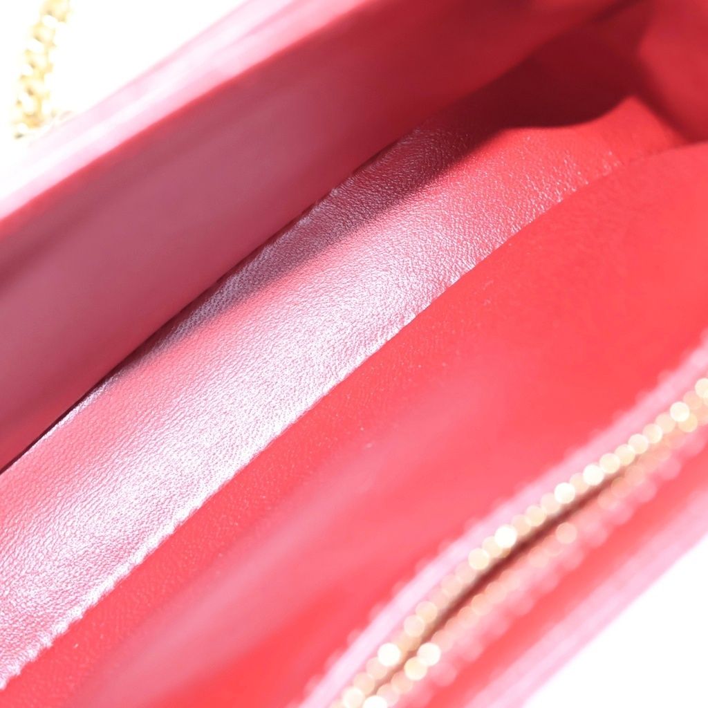 Celine Shoulder Bag Teen Besace Triomphe Bag Red Leather Gold — view 5