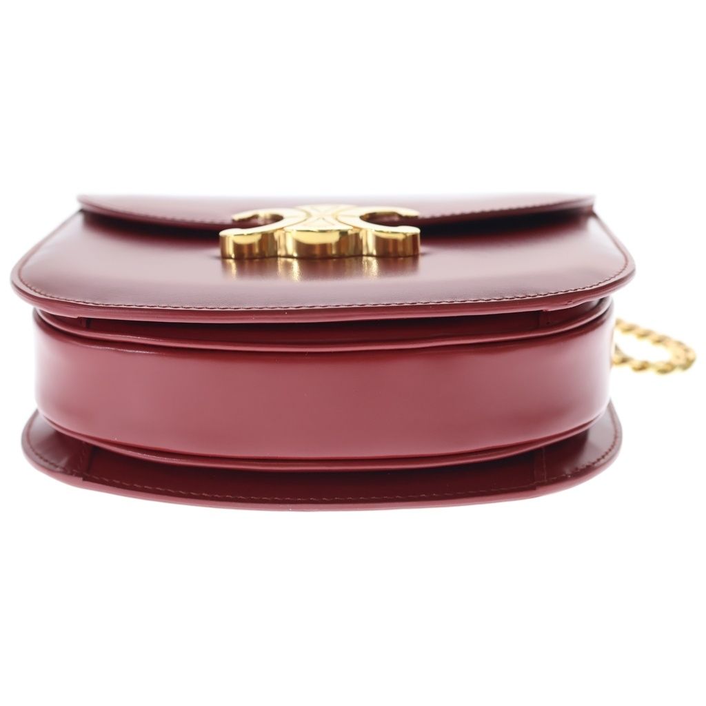 Celine Shoulder Bag Teen Besace Triomphe Bag Red Leather Gold — view 4