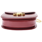 Celine Shoulder Bag Teen Besace Triomphe Bag Red Leather Gold — view 4