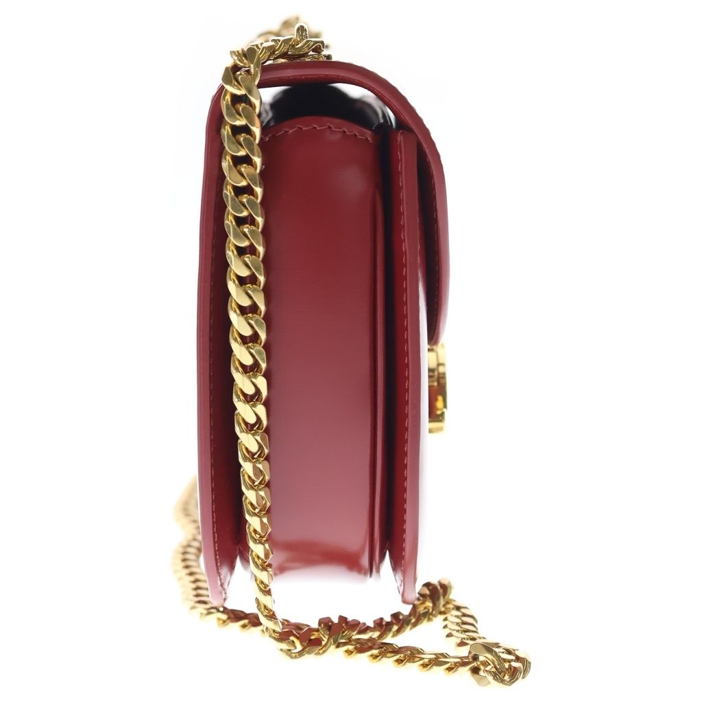 Celine Shoulder Bag Teen Besace Triomphe Bag Red Leather Gold — view 3
