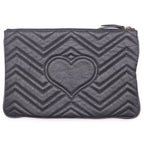 Gucci GG Marmont Clutch Black Leather Gold — view 2