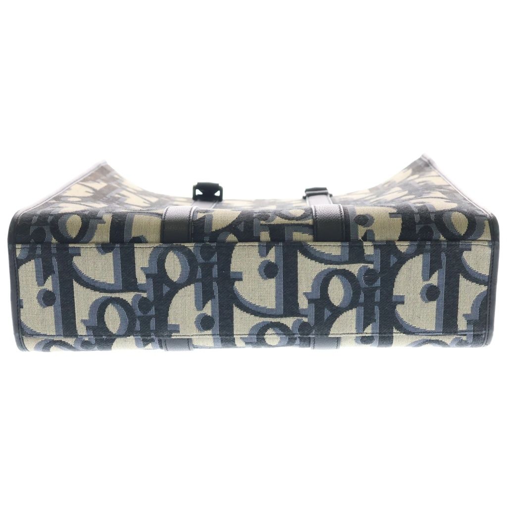 Dior Oblique East Waist Tote Maxi Jacquard Canvas Beige Black — view 4