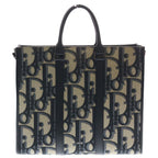 Dior Oblique East Waist Tote Maxi Jacquard Canvas Beige Black — view 2
