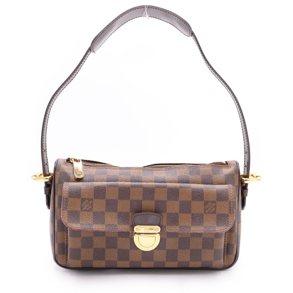 Louis Vuitton Damier Ravello GM Shoulder Bag Brown Leather