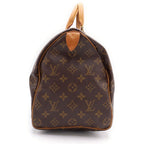 Louis Vuitton Monogram Speedy 35 Boston Bag Brown Leather Gold — view 3