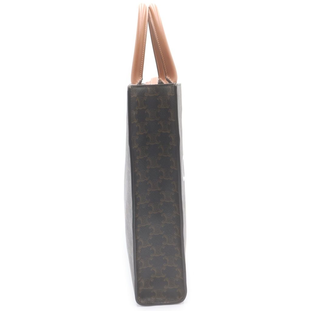 Celine Vertical Cover Small 2-Way Tote Shoulder Bag Brown Leather Gold — view 3