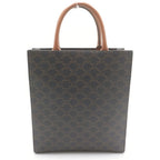 Celine Vertical Cover Small 2-Way Tote Shoulder Bag Brown Leather Gold — view 2