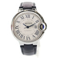 Cartier Ballon Blue Silver Dial Leather Automatic Winding Watch