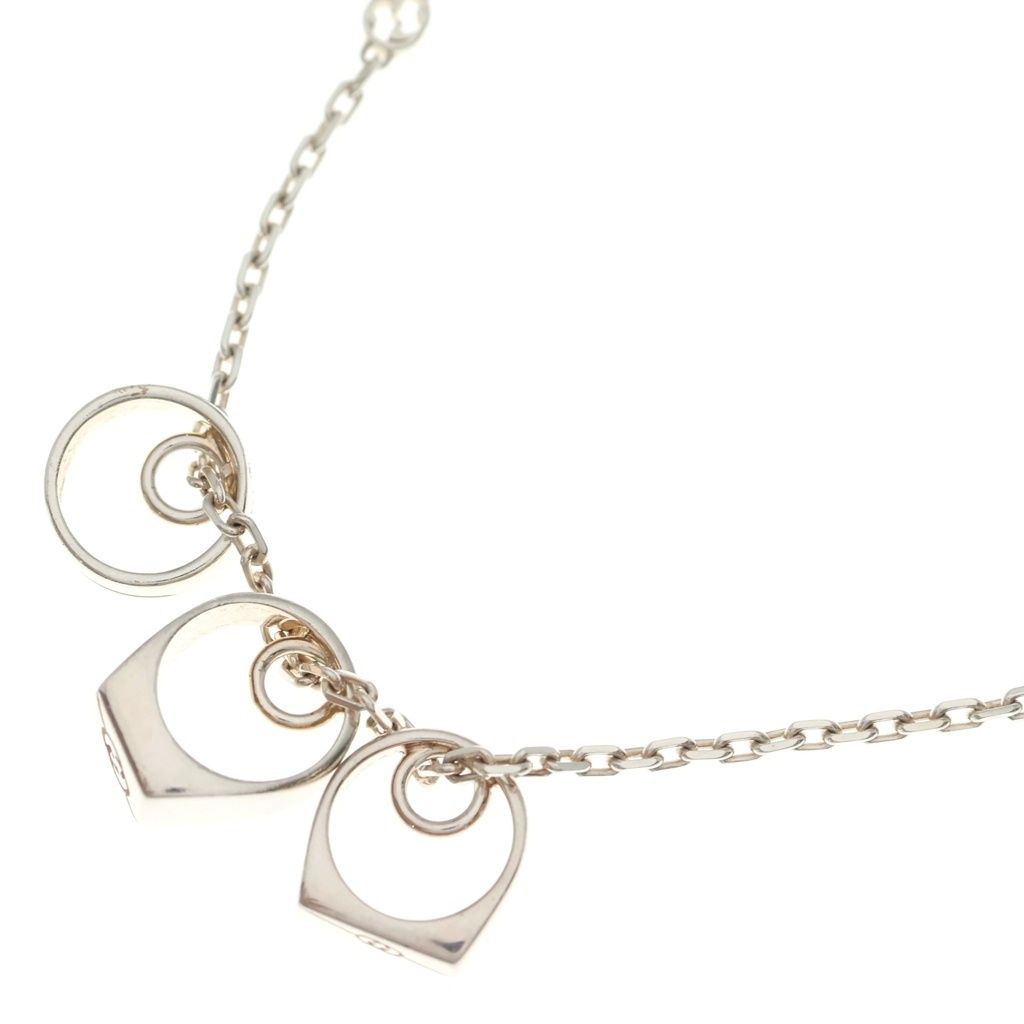 Gucci Diagonal Interlocking Necklace Three Piece Charm