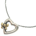 Tiffany & Co Heart and Ribbon Chain Necklace Silver