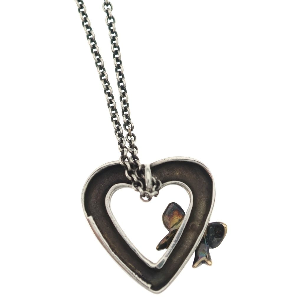 Tiffany & Co Heart and Ribbon Chain Necklace Silver — view 5