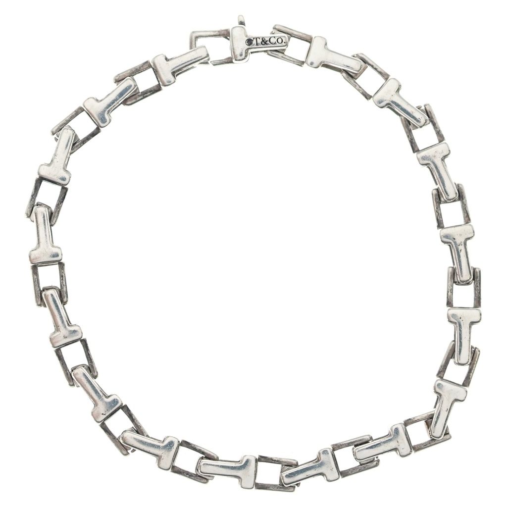 Tiffany & Co T Narrow Chain Bracelet Silver