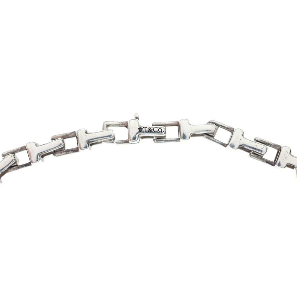 Tiffany & Co T Narrow Chain Bracelet Silver — view 6