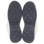 Chanel CC Logo Studded Leather Low Cut Sneakers White — view 5