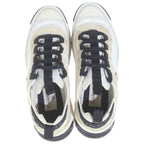 Chanel CC Logo Studded Leather Low Cut Sneakers White — view 4