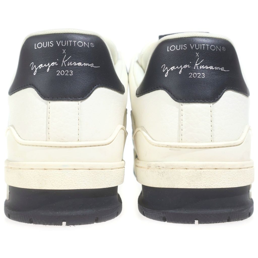 Louis Vuitton Yayoi Kusama LV Trainer Line Sneakers Black White — view 3