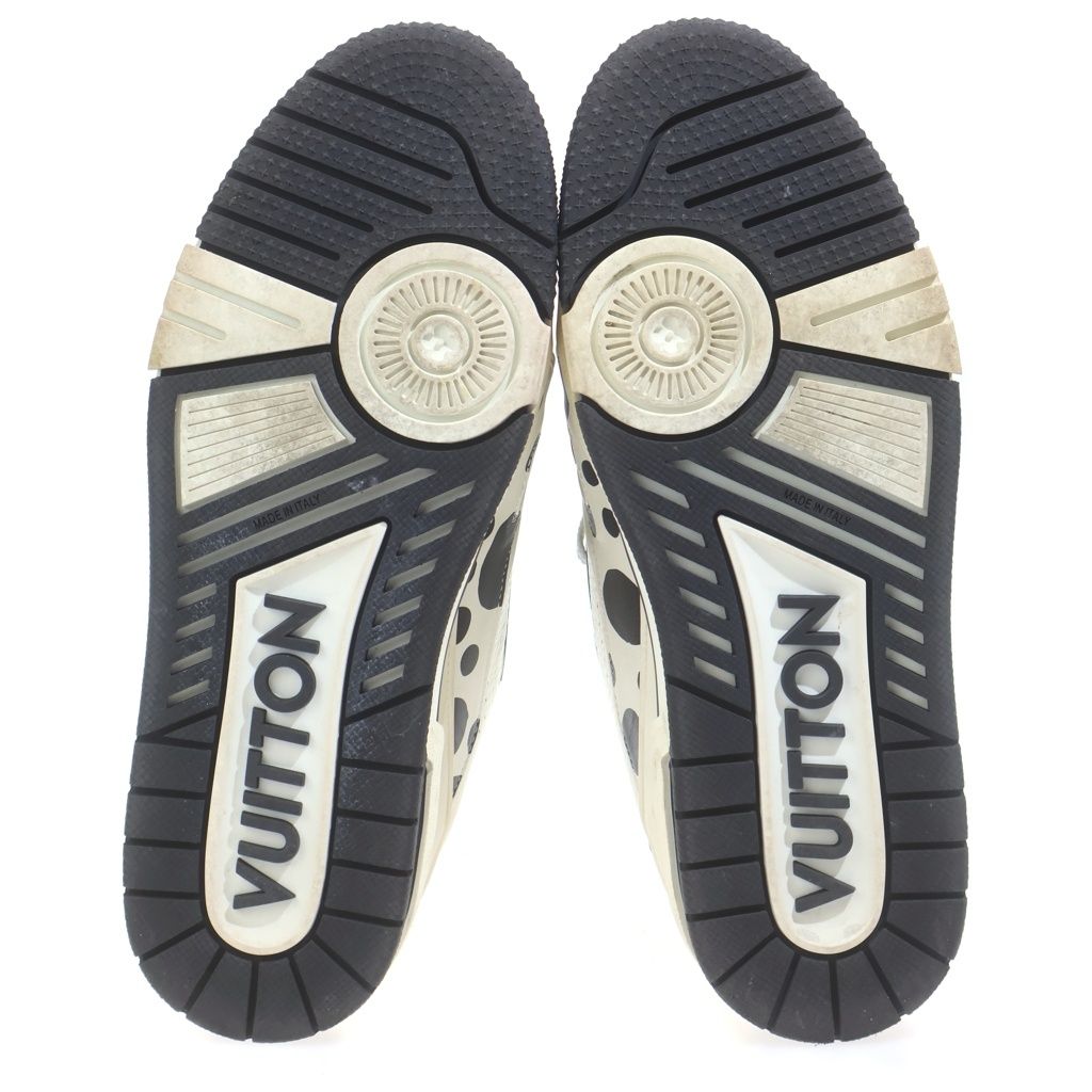 Louis Vuitton Yayoi Kusama LV Trainer Line Sneakers Black White — view 5