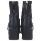Chanel CC Logo Ribbon Pearl Short Boots Black — view 3