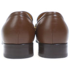 Gucci Gold Quilted Tassel Leather Loafers Brown with Fringe — view 3