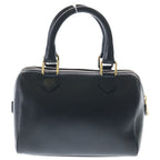 Celine Cuill Triomphe Smooth Calfskin Small Boston Shoulder Handbag Black — view 2