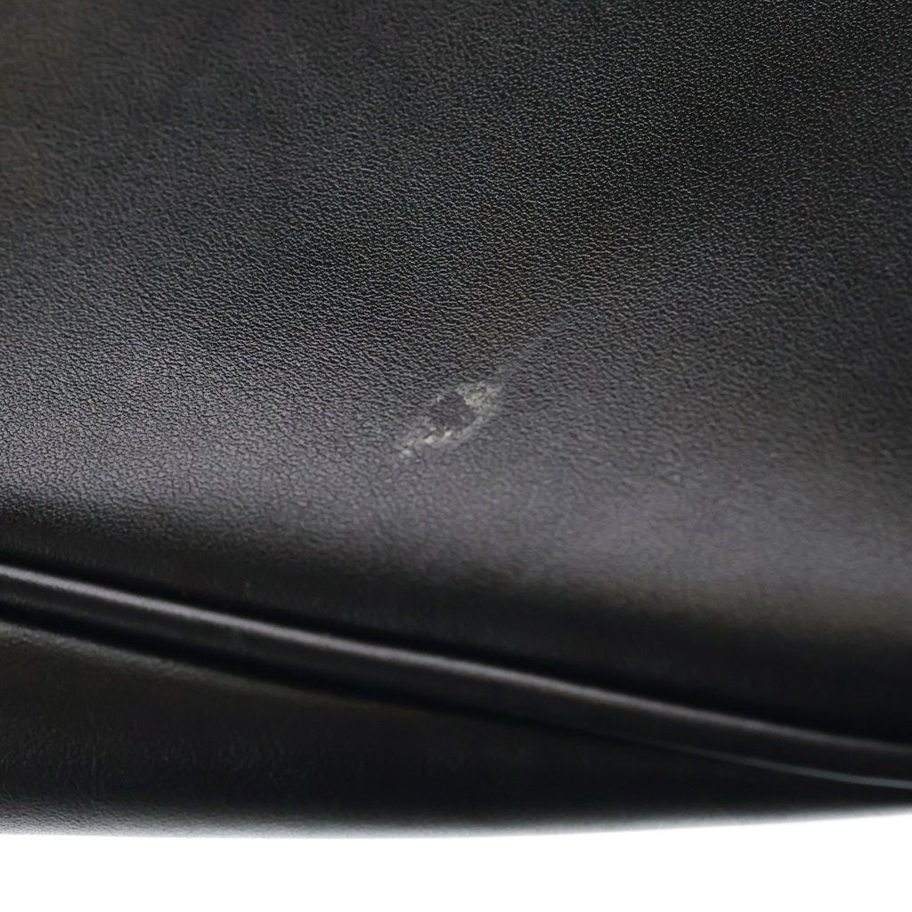 Prada Saffiano Leather Triangle Double Shoulder Bag Black — view 6