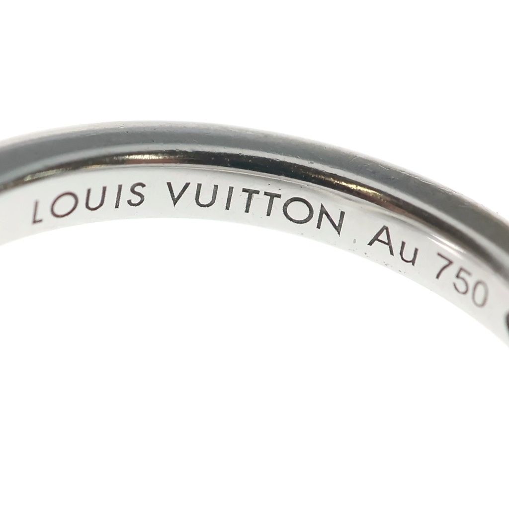 Louis Vuitton 18k White Gold LV Vault Upside Down Diamond Ring — view 5