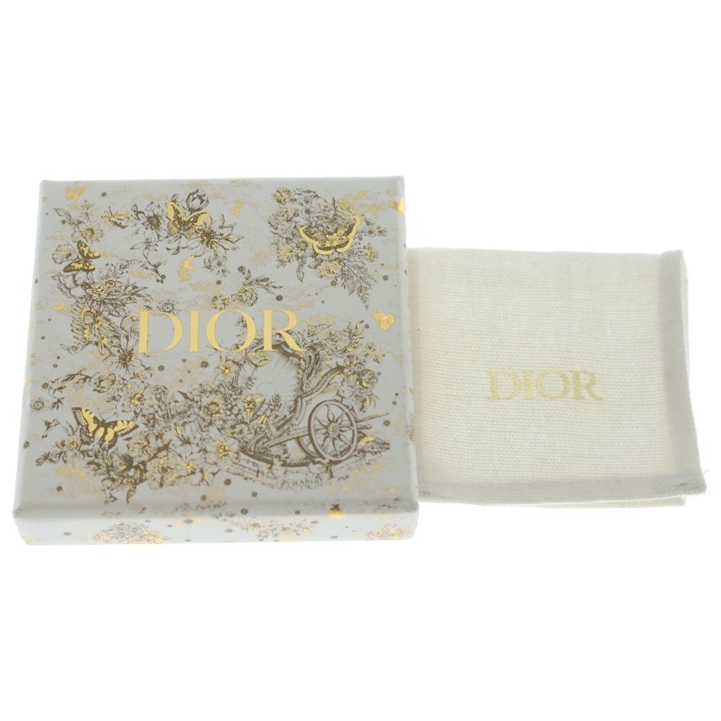 Dior CD Logo Faux Pearl Rhinestone Pendant Chain Gold — view 6