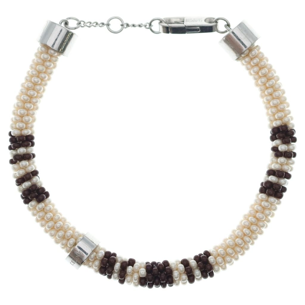 Celine Logo Bracelet Beige