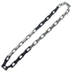Louis Vuitton Collier Monogram Chain Necklace Silver Black — view 2