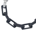 Louis Vuitton Collier Monogram Chain Necklace Silver Black