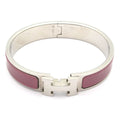 Hermes Bangle Click Silver Purple Bracelet
