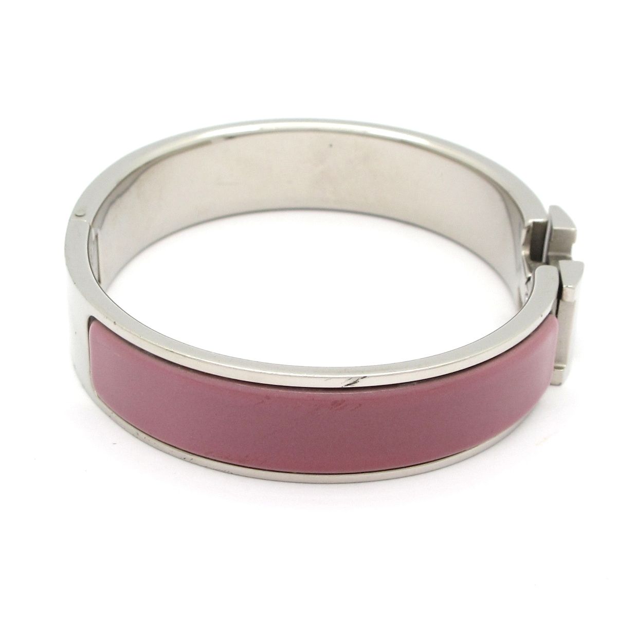 Hermes Bangle Click Silver Purple Bracelet — view 2