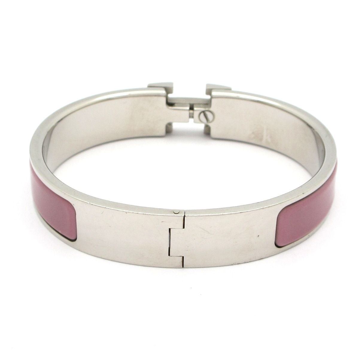 Hermes Bangle Click Silver Purple Bracelet — view 3