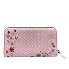 Bottega Veneta Wallet Intrecciato Pink Zip Around Embroidery Leather — view 2