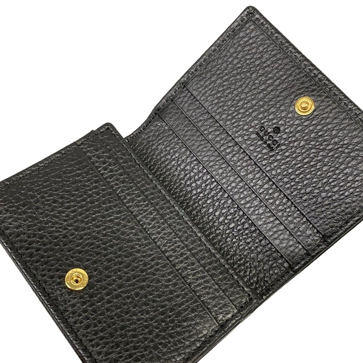 Gucci Bifold Wallet Petit Marmont Black Leather — view 3