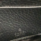 Gucci Wallet GG Marmont Continental Black Beige Ebony Leather — view 6