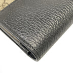 Gucci Wallet GG Marmont Continental Black Beige Ebony Leather — view 8