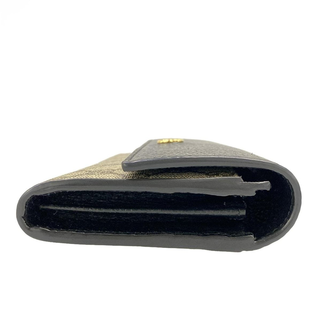 Gucci Wallet GG Marmont Continental Black Beige Ebony Leather — view 9
