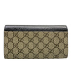 Gucci Wallet GG Marmont Continental Black Beige Ebony Leather — view 2