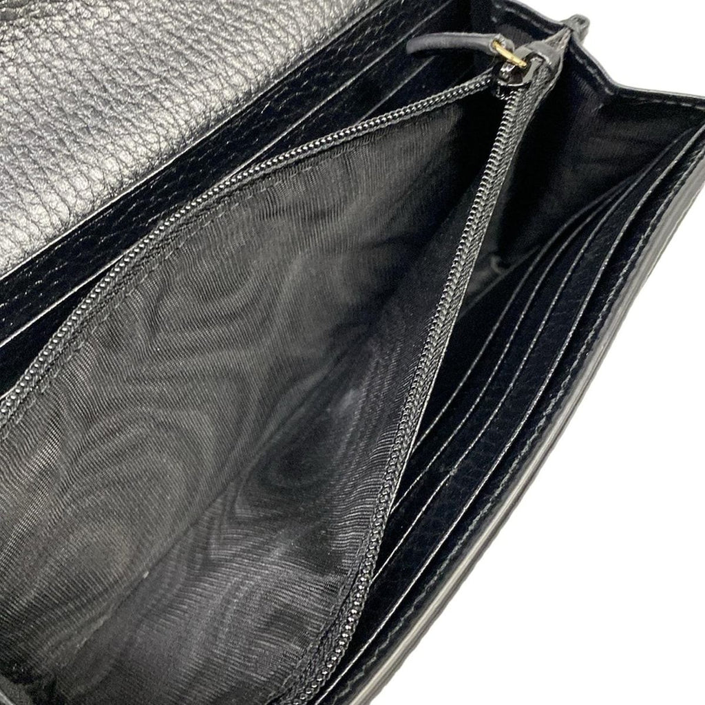 Gucci Wallet GG Marmont Continental Black Beige Ebony Leather — view 5