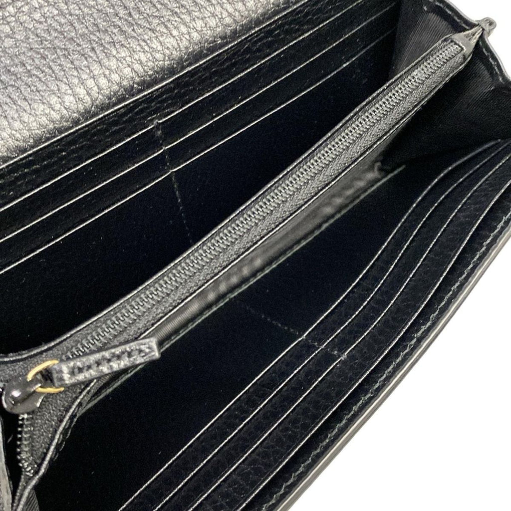Gucci Wallet GG Marmont Continental Black Beige Ebony Leather — view 4