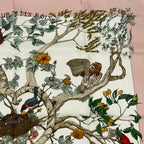 Hermes Carre 90 Coeur Des Bois in the Woods Navy Silk 100% Scarf — view 3
