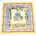 Hermes Carre 90 RE Tour a la Terre Return Silk 100% Scarf Yellow