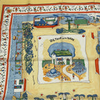 Hermes Carre 90 RE Tour a la Terre Return Silk 100% Scarf Yellow — view 2
