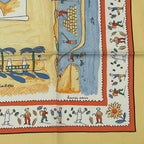 Hermes Carre 90 RE Tour a la Terre Return Silk 100% Scarf Yellow — view 5