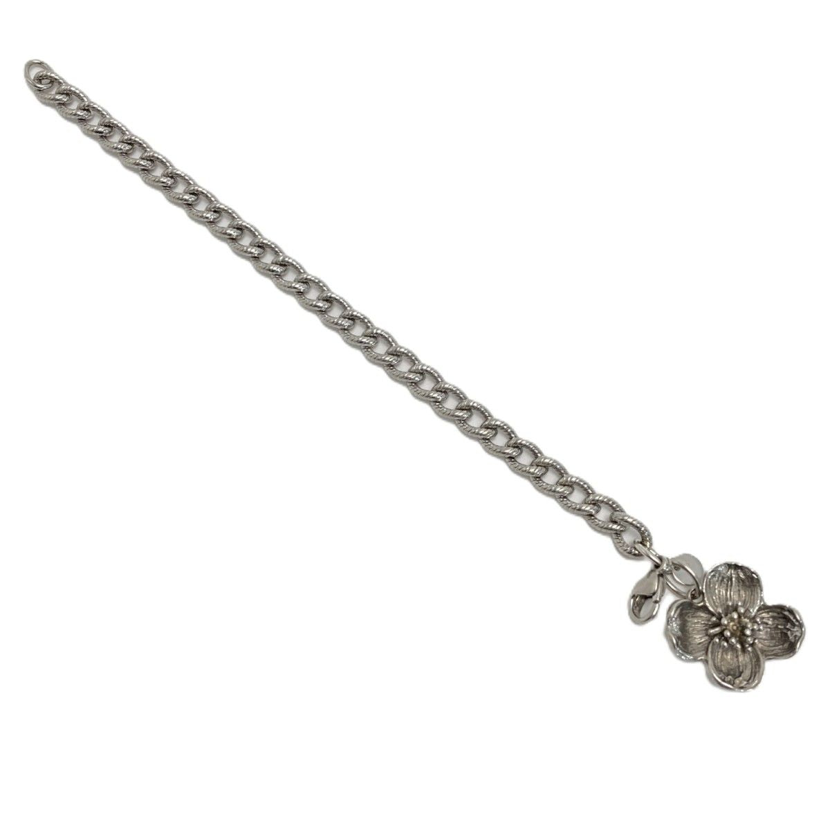 Tiffany & Co Twisted Rope Flower Charm Bracelet Silver Dogwood — view 7