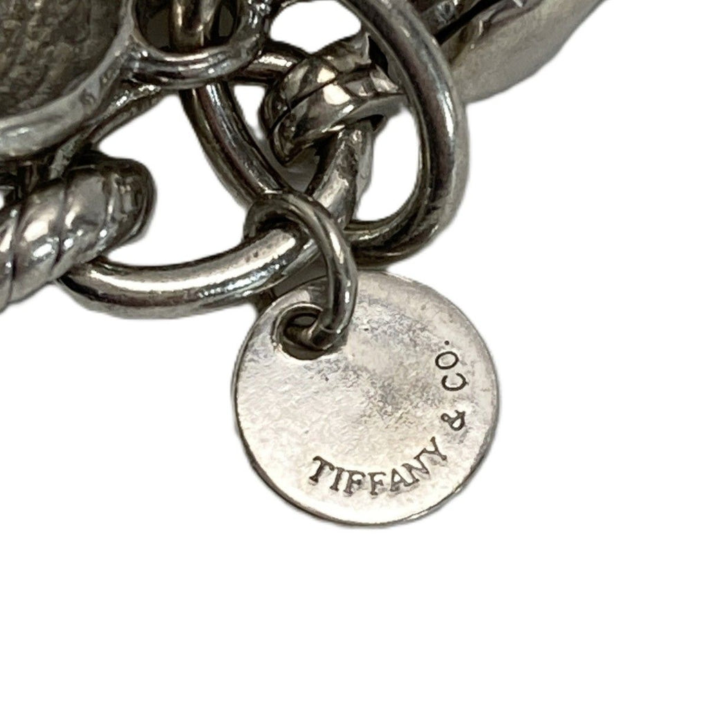 Tiffany & Co Twisted Rope Flower Charm Bracelet Silver Dogwood — view 4